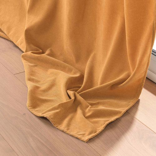 Rideau à Oeillets Velours "novana" 135x260cm Miel