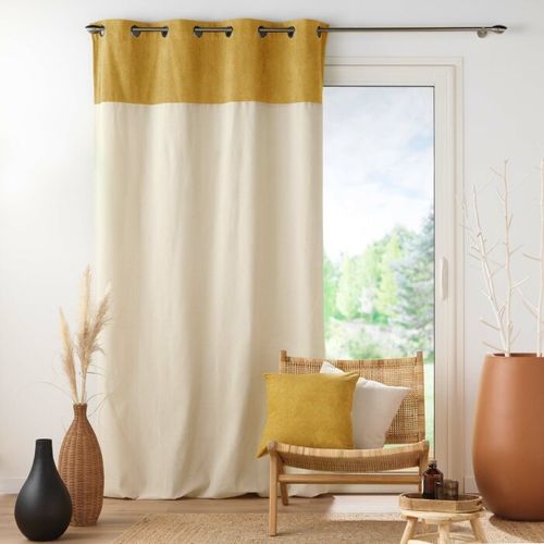 Coussin - Effet Bouclette - 45x45 Cm - Jaune