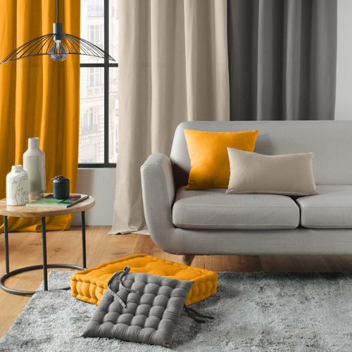 Assise Matelassée En Coton Et Polyester Recyclé - 38x38 Cm - Gris