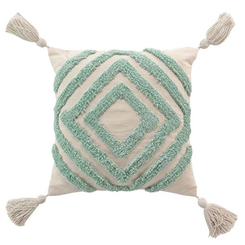 Coussin Déco Tufté "athena" 40x40cm Sauge