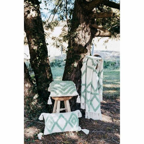 Coussin Déco Tufté "athena" 40x40cm Sauge