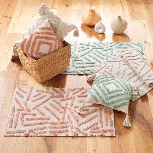 Tapis Déco Tufté "athena" 60x90cm Sauge