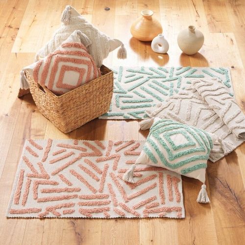 Tapis Déco Tufté "athena" 60x90cm Sauge