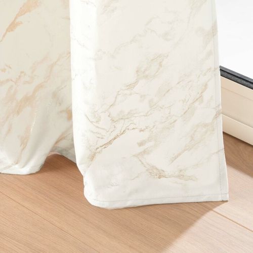 Rideau à Oeillets Velours "marius" 140x260cm Beige