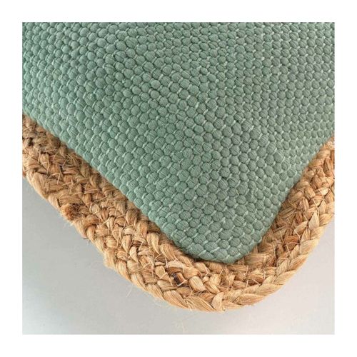 Coussin Déhousssable Passepoil 30 X 50 Cm Polycoton +jute Akina Sauge