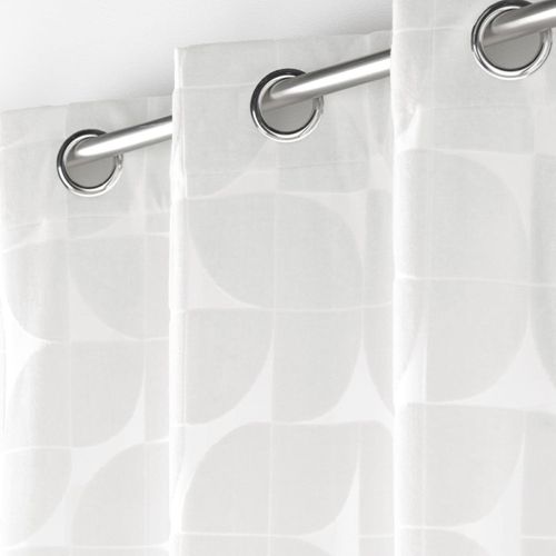 Rideau à Oeillets En Velours "geolia" 135x260cm Blanc