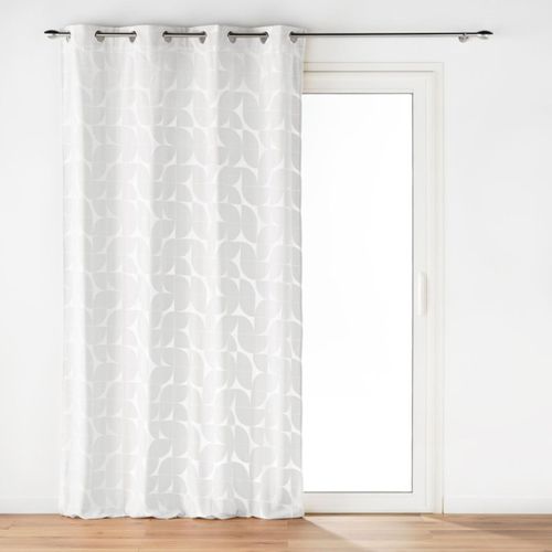 Rideau à Oeillets En Velours "geolia" 135x260cm Blanc