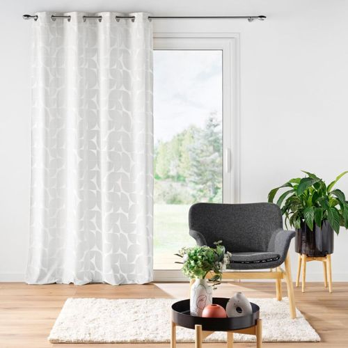 Rideau à Oeillets En Velours "geolia" 135x260cm Blanc