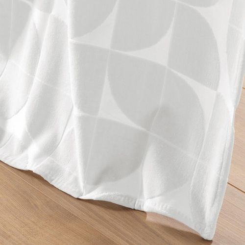 Rideau à Oeillets En Velours "geolia" 135x260cm Blanc