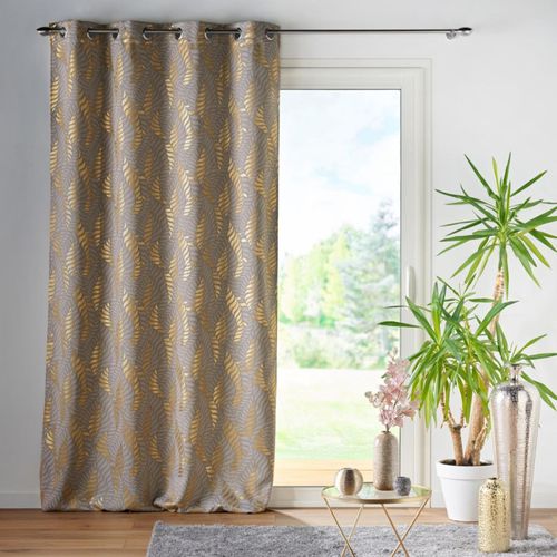 Rideau Occultant à Oeillets "lyra" 140x260cm Taupe