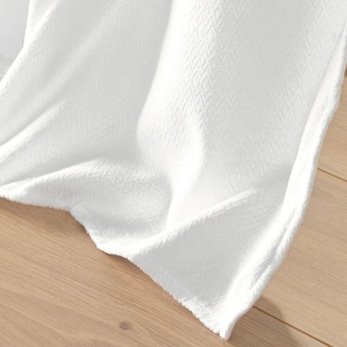 Rideau Velours Jacquard Mika 140x260 Cm Blanc