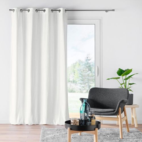 Rideau Velours Jacquard Mika 140x260 Cm Blanc