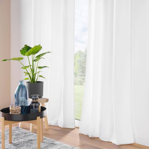 Rideau Velours Jacquard Mika 140x260 Cm Blanc