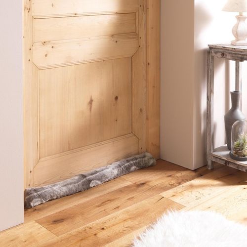 Boudin De Porte Imitation Fourrure Caribou - 80x10 Cm - Naturel