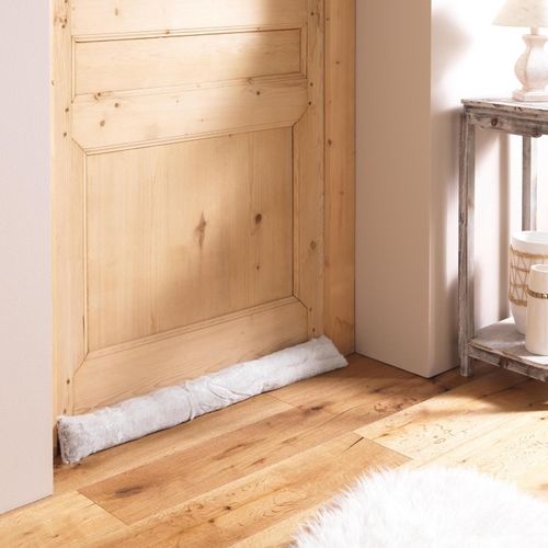 Boudin Bas De Porte Imitation Fourrure "lynx" 80cm Naturel