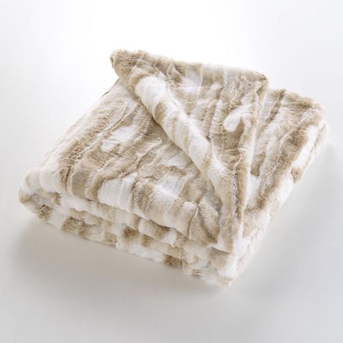 Plaid Imitation Fourrure "cheyenne" 180x220cm Naturel
