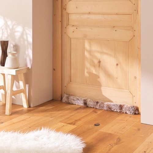 Boudin Bas De Porte Imitation Fourrure "antartic" 80cm Chocolat