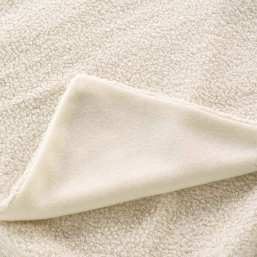 Plaid Bouclette Unie Wooly Naturel 180x220 Cm