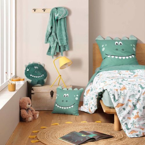 Coussin Déco Enfant "dina" 40x40cm Vert
