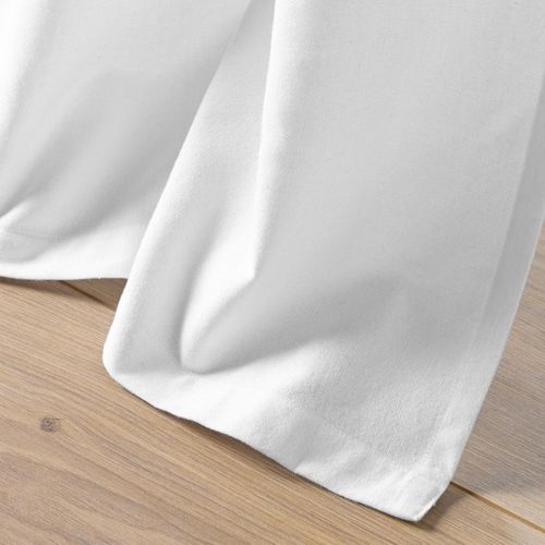 Rideau à Oeillets 140 X 240 Cm Coton/polyester+top Imp+pompon Flavie