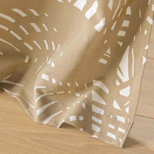 Rideau à Oeillets Imprimé "baobab" 140x260cm Beige