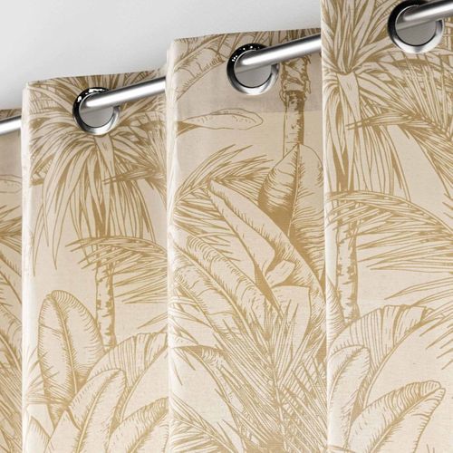 Rideau à Oeillets Imprimé "dune" 140x240cm Naturel