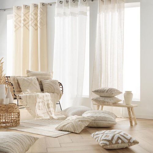 Housse De Coussin Tuftée "silio" 40x40cm Naturel