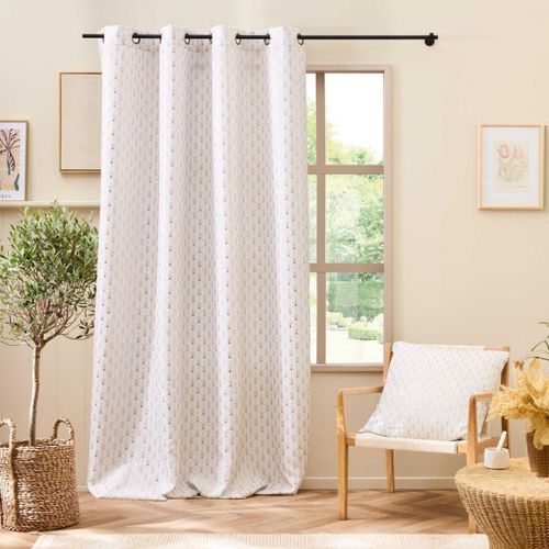 Coussin Déco Imprimé "piana" 60x60cm Naturel