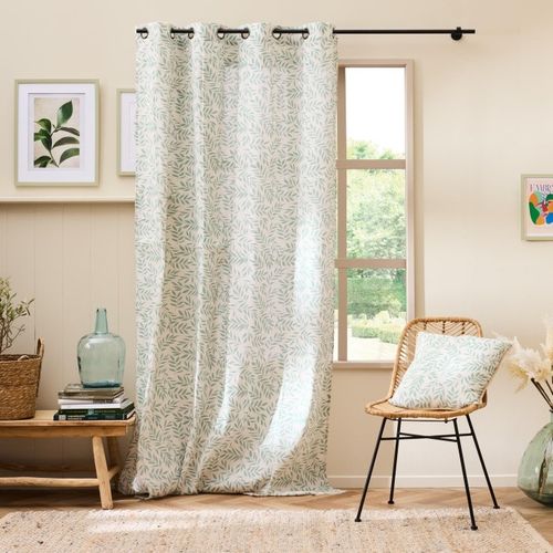 Coussin Déco Imprimé "naya" 45x45cm Sauge