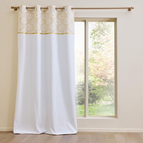 Rideau à Oeillets "majestia" 140x240cm Beige et Blanc