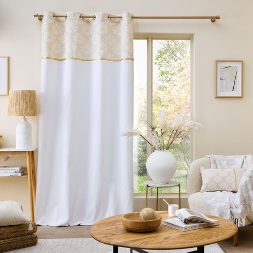 Rideau à Oeillets "majestia" 140x240cm Beige et Blanc