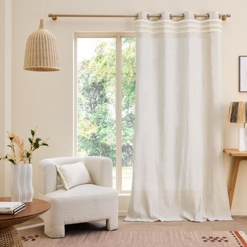 Coussin Déco à Franges "vertis" 30x50cm Beige