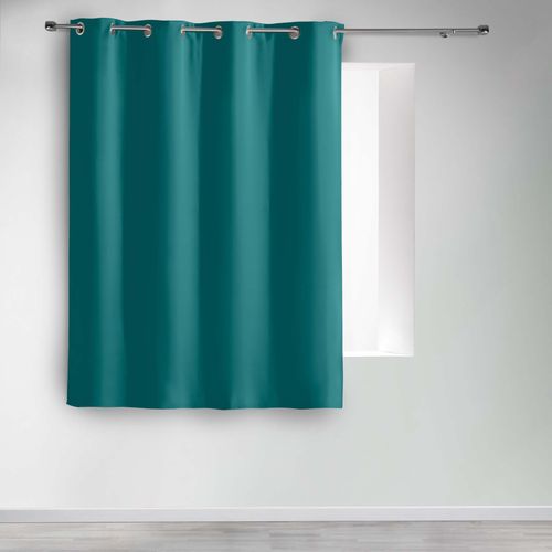 Rideau Court Obscurcissant 90 % Adapté Radiateur - 135x180 Cm - Bleu Paon