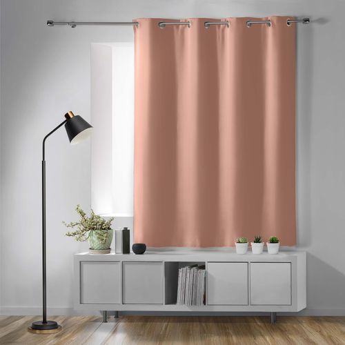 Rideau Court Obscurcissant 90 % Adapté Radiateur - 135x180 Cm - Rose Blush