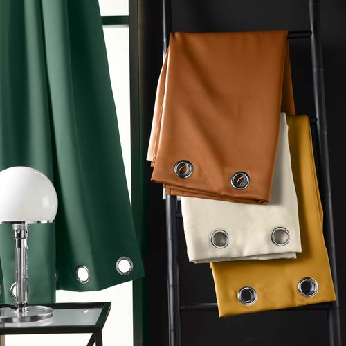 Rideau Occultant Uni à Oeillets - 135x240 Cm - Rose Blush