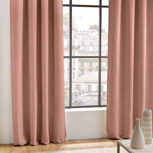 Rideau Occultant Uni à Oeillets - 135x240 Cm - Rose Blush