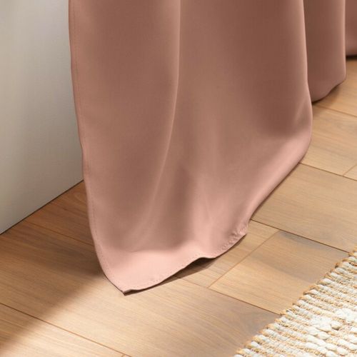 Rideau Occultant Uni à Oeillets - 135x240 Cm - Rose Blush