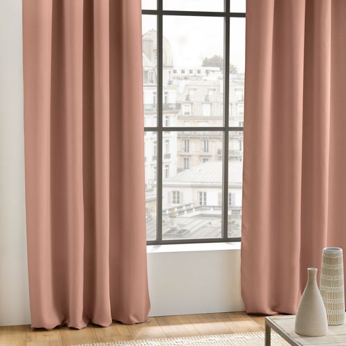 Rideau Occultant Uni à Oeillets - 135x240 Cm - Rose Blush