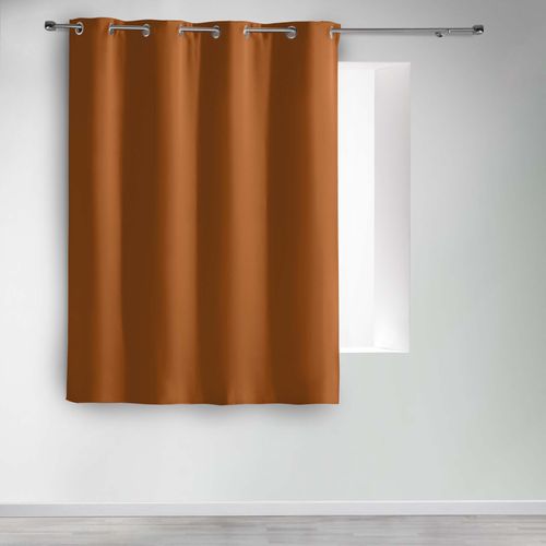 Rideau Court Obscurcissant 90 % Adapté Radiateur - 135x180 Cm - Orange Foncé