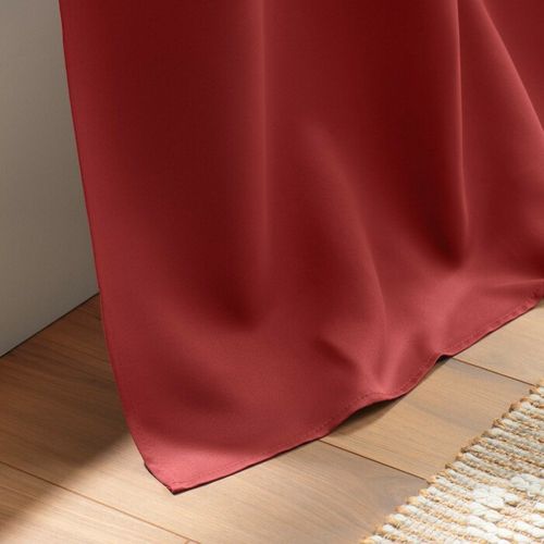 Rideau Occultant Uni à Oeillets - 135x240 Cm - Rouge