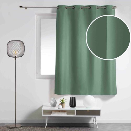 Rideau à Oeillets Petite Hauteur 140 X 180 Cm – Polyester Uni Essentiel – Cèdre
