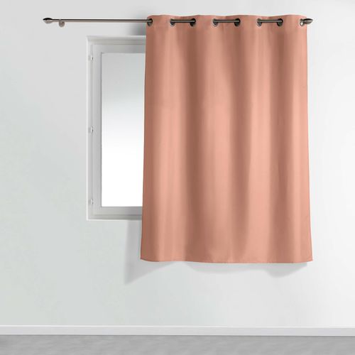Rideau à Oeillets Petite Hauteur 140 X 180 Cm – Polyester Uni Essentiel – Blush
