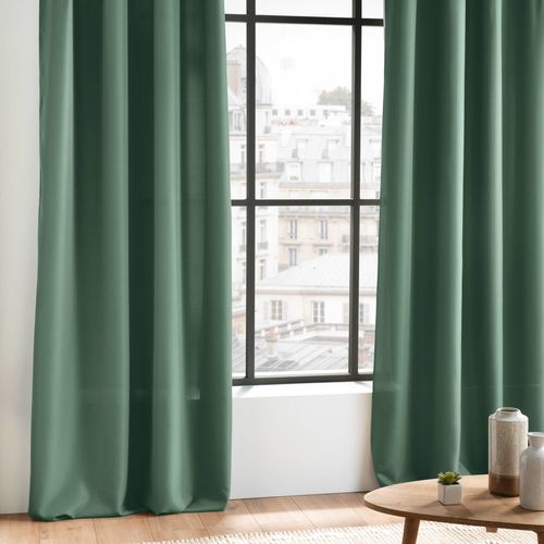 Rideau à Oeillets 140 X 260 Cm Polyester Uni Essentiel – Cèdre