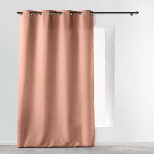 Rideau Grande Hauteur à Oeillets 140 X 280 Cm – Polyester Uni Essentiel Blush