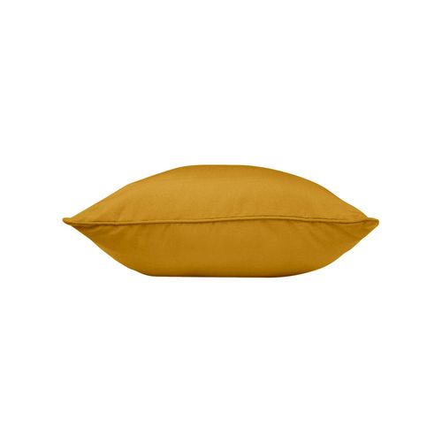 Coussin Déco 40x40 Cm – Polyester Uni – Déhoussable – Ocre Lumineux