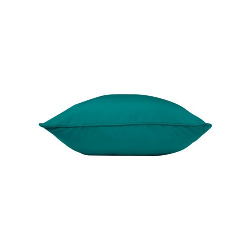 Coussin Déco 40x40 Cm – Polyester Uni – Déhoussable – Bleu Paon