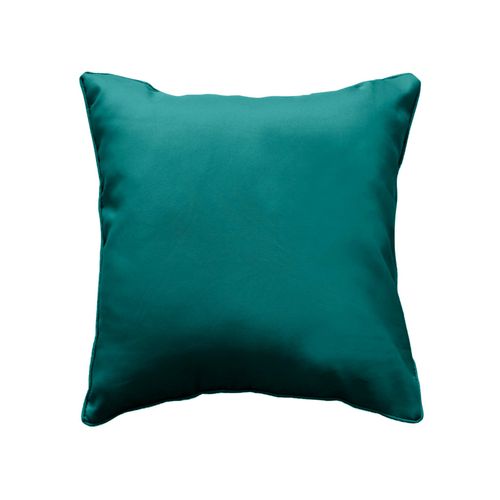 Coussin Déco 40x40 Cm – Polyester Uni – Déhoussable – Bleu Paon