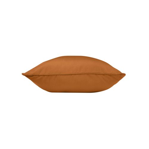 Coussin Déco 40x40 Cm – Polyester Uni – Déhoussable – Camel Intense