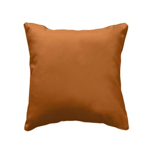 Coussin Déco 40x40 Cm – Polyester Uni – Déhoussable – Camel Intense
