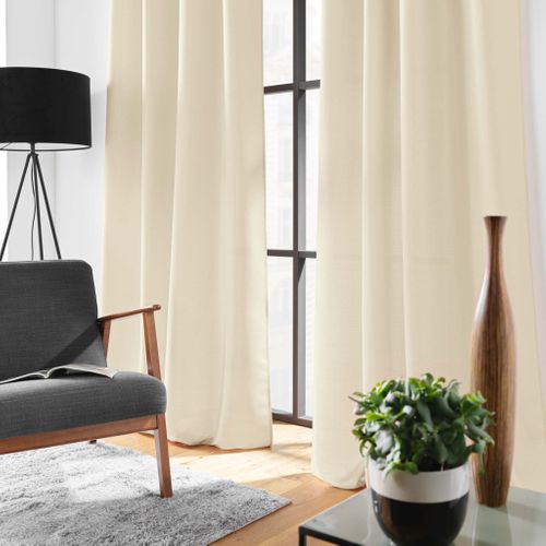 Rideau Tamisant Uni Soline Écru 140x260 Cm